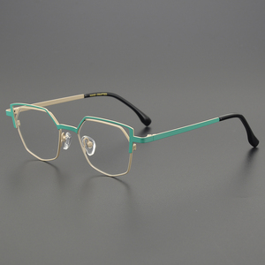 2025 mới đa giác đôi mắt mèo khung hợp thời trang Acetate kính quang học quyền lực phụ nữ ông bà Chất lượng cao mắt mèo quang học - Product Image 1