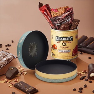 Digital Printing Eco-Friendly Custom Cylinder Luxury Eco-friendly <b>Round</b> Kraft Paper Tube <b>Box</b> for Sweets Snacks Cookies - Product Image 1