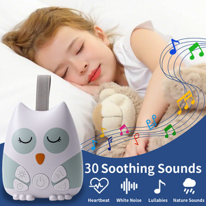 Machine à <span class=keywords><strong>bruit</strong></span> blanc Smart Owl avec détecteur de pleurs de bébé, apaisant, rechargeable, entraîneur de sommeil, veilleuse, aide au sommeil portable pour bébé - Product Image 4