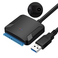 Cable Adaptador Convertidor USB 3.0 a SATA 3 de Precio Económico al por Mayor para Disco Duro HDD/SSD de 3.5 y 2.5 Pulgadas, 45 cm