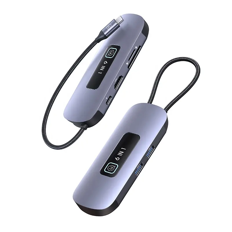 Usams אוניברסלי 6 ב 1 סוג usb c 100w טעינה מהירה כרטיס זיכרון קורא רכזת מחשב נייד תחנת עגינה