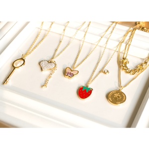 Collier pendentif tendance 2020, acier inoxydable, pendentif coloré, bijoux de qualité supérieure - Product Image 4