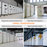 Armoire de stockage d'énergie extérieure, batterie lithium 488 kWh, batterie solaire 250 kW, système tout-en-un avec onduleur intégré pour entrepôt