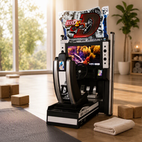 Machine de jeu d'arcade de course Lechuang à monnayeur, construction en métal, plastique et acrylique, interface en anglais, garantie 1 an, à partir de 6 ans