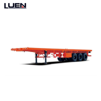 Semi-remorque à châssis en acier à deux essieux LUEN, capacité de charge de 51 000 kg, dimensions 12 550 x 2 550 x 1 360 mm, pour le transport
