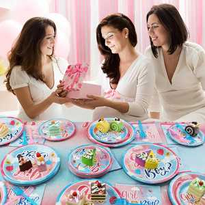 Hot Selling 9-Inch Modern Style Disposal Paper <b>Plate</b> Pack with CMYK 9 Inches IS HE or SHE Theme for Party Decorations - Product Image 1