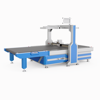 Machine de découpe textile automatique CNC PLC 1625 économique avec système CCD, couteau oscillant, moteur à roulement Ruida