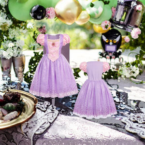 Carnevale di Halloween ragazze <span class=keywords><strong>Rapunzel</strong></span> & Sofia Costume da principessa per bambini compleanno Cosplay festa con parrucca di fantasia mantello per bambini - Product Image 2