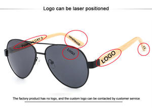 Occhiali da Sole in Legno di Alta Qualità, Montatura Retrò alla Moda, Protezione UV400, Montatura in Bambù - Product Image 5
