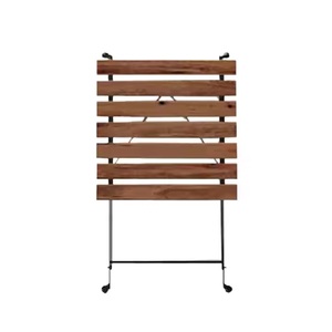 Chaises pliantes en bois confortables de haute qualité ensemble de mobilier d'extérieur balcon utiliser un design moderne avec 1 table et 2 chaises - Product Image 5