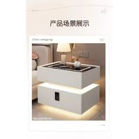 Moderne Intelligent Sans Fil Bluetooth Rock Board Serrure Suspension Chevet Armoire De Rangement En Bois Massif Salon Lampe Chambre Meubles