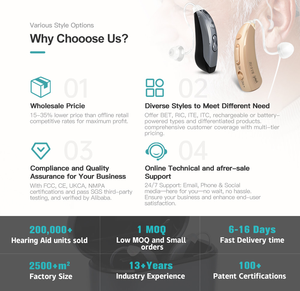 Aides <span class=keywords><strong>auditives</strong></span> RIC BTE à bas prix pour les malentendants Liste de prix Aide auditive rechargeable en forme de goutte d'eau pour la vente en gros - Product Image 6