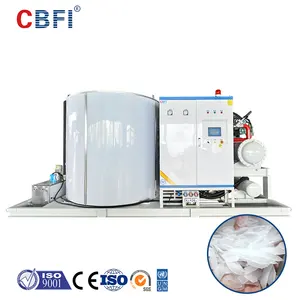 Máquina fabricante de gelo de floco industrial para processamento de alimentos de camarão de peixe com fonte de fábrica para venda