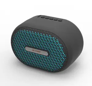 Mini haut-parleur Portable étanche sans fil à dents bleues, son stéréo, caisson de basses d'extérieur