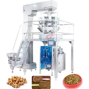 Máquina de embalagem de alimentos para cachorros, pesador automático multihead de refeição para animais de estimação e gatos