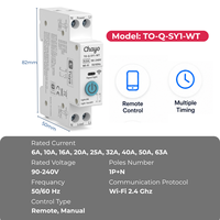 Disjoncteur Intelligent WiFi TONGOU Smart Life sur Rail DIN Personnalisable, Mini Disjoncteur Automatique Tuya 1P+N de 16 A, 63 A, 50 A, 20 A