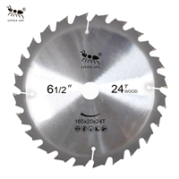 LITTLE ANT Lame de scie circulaire en carbure de tungstène 165mm 6-1/2 pouces 24T TCT Hunchback ATB Lame d'encadrement pour coupe rapide du bois