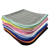 Serviette de cuisine absorbante en microfibre de charbon de bambou 40x40cm 460gsm, séchage rapide, écologique, sans peluches, pour le séchage et le polissage du verre