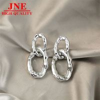 Boucles d'oreilles géométriques irrégulières, style liquide froid, personnalité noble, élégantes, pour femme adulte, tendance, cool, haut de gamme