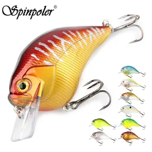 Spinpoler 최고의 크랭크 베이트 낚시 미끼 7.5cm/15.5g 다이빙 1.2-1.5m Wobblers Shad 인공 미끼 낚시 태클 Pesca