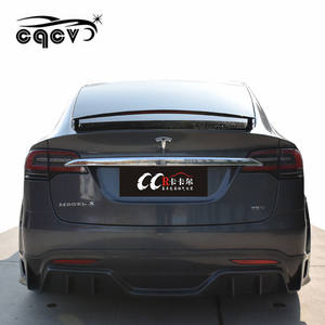 Kit de corps large en fibre de carbone de haute qualité, pour <span class=keywords><strong>Tesla</strong></span> modèle <span class=keywords><strong>X</strong></span>, diffuseur évasé <span class=keywords><strong>avant</strong></span> et arrière, jupes latérales, becquet, aile/<span class=keywords><strong>coffre</strong></span>, offre spéciale - Product Image 4