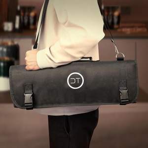 Étui de rangement pliable pour couteaux en toile avec logo personnalisé, échantillon gratuit, sac à outils à 4 emplacements, sac à couteaux de chef portable - Product Image 6