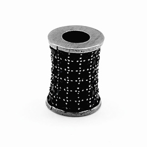 yunnique <b>Titanium</b> Steel Round Bead With Rhinestones For Bracelet Making 8mm Diameter Metal Loose Beads Jewelry Accessories - Product Image 5
