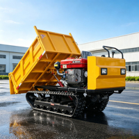 Mini-dumper chenillé diesel compact de 2 tonnes à entraînement hydraulique avec moteur et roulement pour travaux en espaces étroits