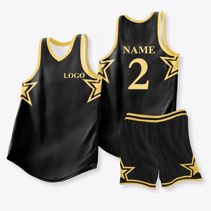 Camisetas de <span class=keywords><strong>baloncesto</strong></span> personalizadas al por mayor, ropa de <span class=keywords><strong>baloncesto</strong></span> negra y <span class=keywords><strong>amarilla</strong></span>, camisetas de <span class=keywords><strong>baloncesto</strong></span> transpirables de secado rápido, conjunto de uniforme para hombres y niños - Product Image 1