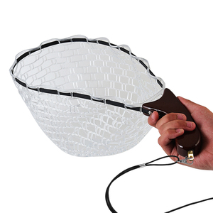 47cm 146g jaring pendaratan ikan portabel, jaring pendaratan lipat memancing, jaring silikon kayu lipat dengan tas penyimpanan, keluaran baru - Product Image 2