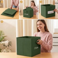 Paniers de rangement pliables en tissu OEM de grande taille avec poignées, paniers pliables de 11 pouces, organisateur pour placard, chambre, bureau, maison