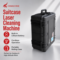 Machine de nettoyage au laser pulsé CKMACHINE 500W pour le nettoyage des moules en caoutchouc, plastique et céramique, design léger en forme de valise, 30000 mm/s
