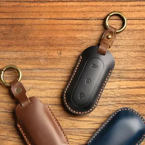เคสหนังหุ้มกุญแจรถยนต์ พวงกุญแจ กระเป๋าป้องกัน สำหรับรถยนต์ Leading Ideal One Li Auto L9  พร้อมพวงกุญแจแบบย้อนยุค - Product Image 1