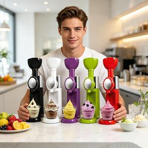 Máquina de Hielo Doméstica para Cocina, DIY, para Hacer Conos de Frutas, Postres Congelados, Helados Caseros para Aliviar el Calor del Verano, Automática - Product Image 2