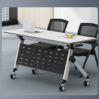 Ensemble table et chaises pliantes, bureau mobile modulaire multifonctionnel en bois, nouveau style chinois, pour deux personnes, idéal pour salle de classe