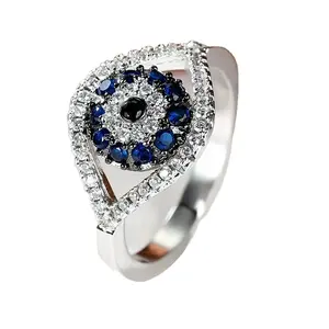 2023 Fashion luxury Jewelry anello di fidanzamento con occhi di fidanzamento con strass in lega di zirconi per matrimonio regalo per donna uomo