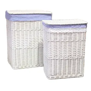Cesta de lavanderia retangular branca e grande, cesta para roupa suja, decoração, casa, roupas, cesta de lavanderia, venda quente