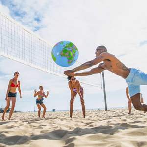 Tellurion gonflable en PVC bleu 12x16 pouces, léger et pliable, décoration pour piscine, lac, rivière, plage - Marque MAKE WAVES - Product Image 6