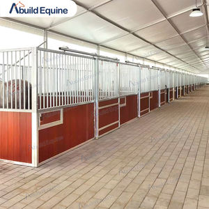 핫 딥 아연 도금 말 말 헛간 금속 만든 슬라이딩 도어 고급 말 마구간 - Product Image 5