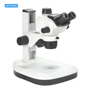 OPTO-EDU A23.2605-TL stereoscopic 0.65~5.3x trinocular zoom stereo microscope