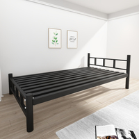Cadre de lit simple moderne en acier inoxydable de qualité supérieure pour appartement, hôtel, école et hôpital, avec design de rangement modulaire