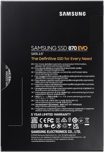 ฮาร์ดไดรฟ์ SSD ภายในขนาด 2.5 นิ้ว (6.3 ซม.) ความจุ 250GB รุ่น 870 สำหรับแล็ปท็อป สินค้าใหม่ พร้อมอินเทอร์เฟซไร้สาย - Product Image 3