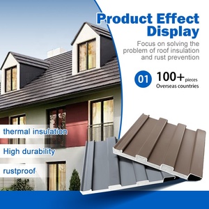 Tấm <span class=keywords><strong>panel</strong></span> cách nhiệt nhẹ SUNTO bằng nhôm PU sandwich dùng cho mái ngói, kho lạnh, ốp tường ngoài, xưởng. - Product Image 4