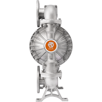 Pompa Diafragma Pneumatik Baja Tahan Karat DN80 3 Inci Tekanan Rendah OEM 2M/H untuk Umpan Boiler Air Murni Industri