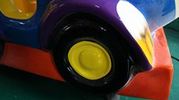 Vente flash : Voiture électrique pour enfants à pièces, modèle lapin en carton, équipement d'amusement intérieur