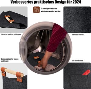 <span class=keywords><strong>Panier</strong></span> de transport en feutre grande capacité avec poignées renforcées pour bûches de poêle à <span class=keywords><strong>bois</strong></span>, idéal pour foyer intérieur - Product Image 6