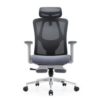 Chaise de bureau avec appui-tête réglable, repose-pieds rétractable et dossier inclinable pour les zones de repos au bureau à domicile