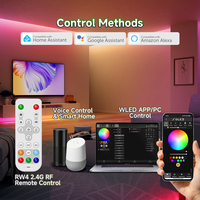 Controlador LED ESP32 WLED direccionable con modos dinámicos de micrófono DIY, USB C, UART, WIFI y música BTF LIGHTING