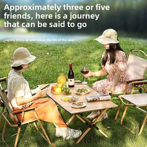 Camping Folding <b>Table</b> Accessory Height Adjustable Korea <b>BBQ</b> <b>Table</b> Camping Steel Portable Detachable <b>Table</b> for <b>Outdoor</b> Use - Product Image 4