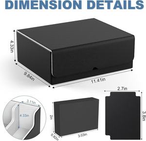   Boîte de rangement personnalisée en cuir PU pour 1800+ cartes de jeu familial avec fenêtre, pour Commander Yugioh TCG - Étanche et écologique - Product Image 6